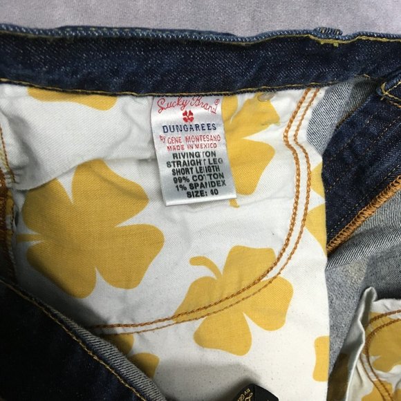 VTG Lucky Brand Mens Rivington Straight Blue Jeans size‎ 40x30 Stretch Denim - Picture 12 of 16